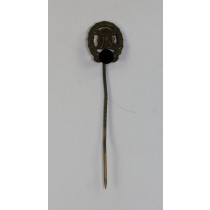16 MM Miniatur in Eisen (!) Reichssportabzeichen in Bronze, Hst. Wernstein Jena