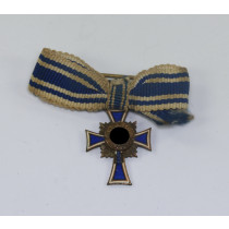16 MM Miniatur Mutterkreuz in Bronze, an Schleife