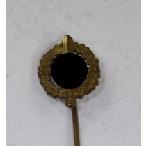 16 MM Miniatur SA Wehrabzeichen in Bronze, Hst. 6.