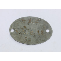 1. Weltkrieg, Erkennungsmarke 2. E.B.  F.A.R. 13 (2. Ersatz Bataillon Feld Artillerie Regiment 13 - König Karl)