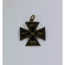 1. Weltkrieg, patriotischer Anhänger "Gott mit uns 1915"