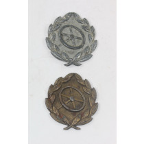 2 Kraftfahrerbewährungsabzeichen Bronze und Silber