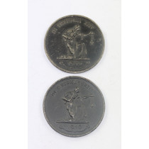  2 x Medaille - Gold gab ich zur Wehr Eisen nahm ich zur Ehr - In eiserner Zeit 1916
