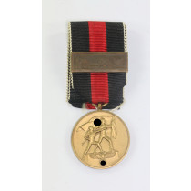  Anschlußmedaille Sudetenland (1. Oktober 1938), mit Spange Pragerburg