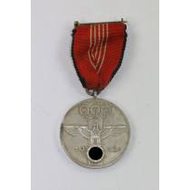 Deutsche Olympia Erinnerungsmedaille 1936, Für verdienstvolle Mitarbeit bei den Olympischen Spielen 1936 (Eisen)