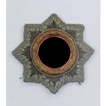  Deutsches Kreuz in Gold auf Heeresstoff, Hst. HS (Hermann Schmuck & Cie., Weißenburg)