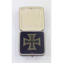  Eisernes Kreuz 1. Klasse 1914, Hst. G (Godet & Co., Berlin), im frühen Etui