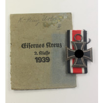  Eisernes Kreuz 2. Klasse 1939, "Kleiner Bruder Variante" Frank & Reif, in Verleihungstüte Frank & Reif, Stuttgart