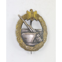  Küstenartillerie Abzeichen, Hst. Schwerin Berlin, Kriegsgefangenschaft (!)