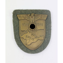  Krimschild auf Heeresstoff, Karl Wurster Markneukirchen (KWM)