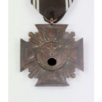  NSDAP Dienstauszeichnung in Bronze, Hst. 21, Cupal (!), flach, Für Treue für Führer und Volk
