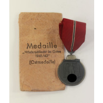  Ostmedaille, in Verleihungstüte Friedrich Keller Oberstein