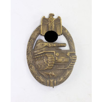  Panzerkampfabzeichen in Bronze, Hst. W, massiv Buntmetall (!)