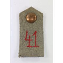Preußen, 1. Weltkrieg, Schulterklappe Feldgrau für Mannschaften im Infanterie Regiment Nr. 41 - von Boyen (5. Ostpreußisches)