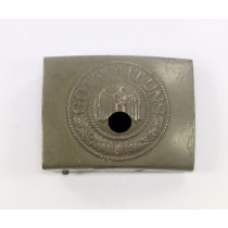  Wehrmacht Heer, Koppelschloss für Mannschaften, N & H 40 (Noelle & Hueck 1940) - Gott Mit Uns