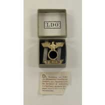  Wiederholungsspange 2. Klasse 1939, Hst. L/53, in LDO Verkaufsschachtel L/53, mit LDO Zettel