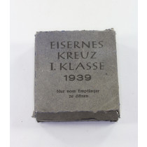 Blauer (!) Umkarton Eisernes Kreuz 1. Klasse 1939, Fritz Zimmermann Ordensfabrik Stuttgart 