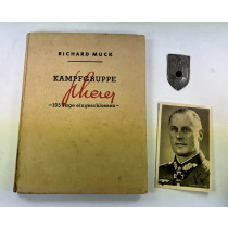 Cholmschild, "Long M" + Buch Kampfgruppe Schrer + Signierte Karte Generalmajor Schrer