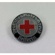  Deutsches Rotes Kreuz (DRK), Brosche für Helferin, Hst. E.L.M., lackiert