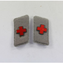 Deutsches Rotes Kreuz (DRK), Paar Kragenspiegel, kleine Ausführung