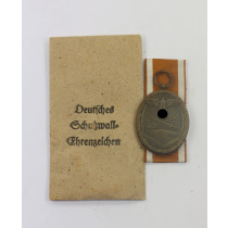  Deutsches Schutzwall-Ehrenzeichen, in Verleihungstüte Karl Poellath Schrobenhausen