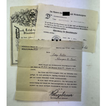 Dokumentennachlass Verleihungs Eisernes Kreuz 1921 (!), Durch Erlaß des preußischen Staatsministeriums