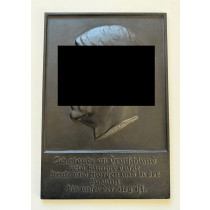 Ehren-Plakette, Adolf Hitler, Ich glaube an Deutschland und kämpfe dafür heute und morgen und in der Zukunft bis unser der Sieg ist.