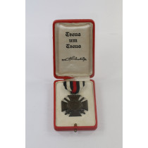  Ehrenkreuz für Frontkämpfer, im roten Etui - Treue um Treue von Hindenburg