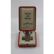 Ehrenkreuz für Kriegsteilnehmer, Hst. Ad. B.&L. , im Etui Treue um Treue von Hindenburg