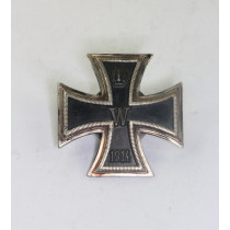Eisernes Kreuz 1. Klasse 1914, Prinzengröße (!), Paul Meybauer an Scheibe und Mutter, Silber (925)