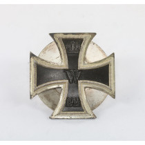  Eisernes Kreuz 1. Klasse 1914, Schickle, einteilig, nicht magnetisch, an Scheibe und Mutter