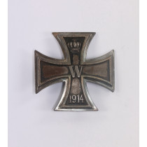 Eisernes Kreuz 1. Klasse 1914, Silber 800, Gravur (!)