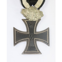 Eisernes Kreuz 2. Klasse 1870, Godet, mit Jubiläums-Eichenlaub (1895)