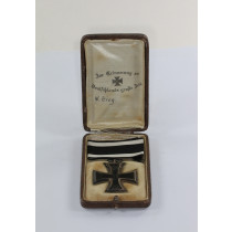 Eisernes Kreuz 2. Klasse 1914, Hst. KO, im Schmuck Etui - Zur Erinnerung an Deutschlands große Zeit (Kroko)