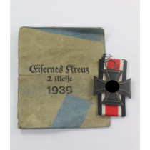  Eisernes Kreuz 2. Klasse 1939, Hst. 76, in Verleihungstüte Ernst L. Müller Pforzheim