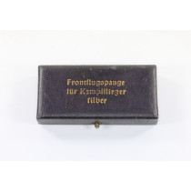 Etui Frontflugspange für Kampfflieger in Silber