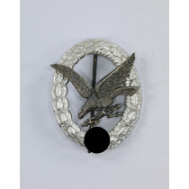 Fliegerschützenabzeichen der Luftwaffe mit Blitzbündel, Hst. A und D.R.G.M., Aluminium