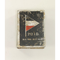 Hülle für Streichholzschachtel 212. J.D. 26.8.1939 - 26.8.1944  (München)