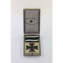 Eisernes Kreuz 2. Klasse 1914, Hst. W.S., im Schmuck Etui "Zur Erinnerung an Deutschlands große Zeit"