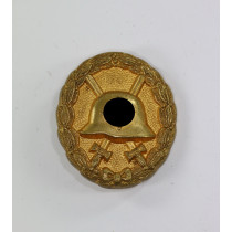 Verwundetenabzeichen in Gold, 1. Form hohl verbödet (!)