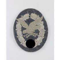 Fliegerschützenabzeichen mit Blitzbündel der Luftwaffe, Stoff