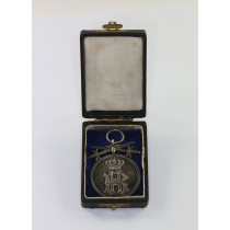 Reuß, Silberne Verdienstmedaille mit Schwertern, im Etui