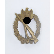 Infanterie Sturmabzeichen in Bronze, Hst. W, Buntmetall, massiv (!)