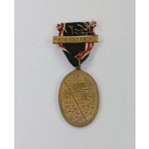 Kriegsdenkmünze - Kyffhäuser Medaille, mit Gefechtsspange Verdun