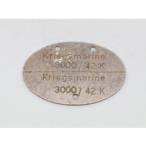 Kriegsmarine, Erkennungsmarke (Aluminium)