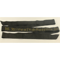 Kriegsmarine, Mützenband 16. Minensuchflottille (Metallfaden)