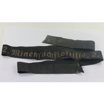 Kriegsmarine, Mützenband 2. Minensuchflottille 2. (Metallfaden)