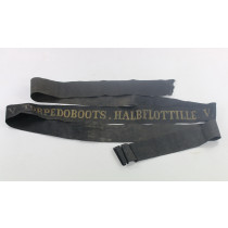 Kriegsmarine,  Mützenband V. Torpedoboots . Halbflottille. V. (Metallfaden)