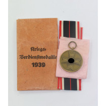 Kriegsverdienstmedaille, in Verleihungstüte Friedrich Keller Oberstein