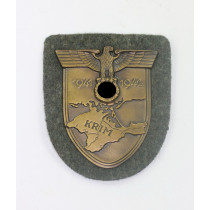  Krimschild auf Heeresstoff, Karl Wurster Markneukirchen (KWM)